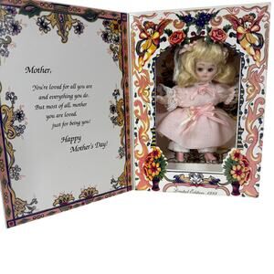 5 for $25| VTG 1993 Marie Osmond Mothers Day Greeting Card 5" blonde Doll